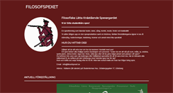 Desktop Screenshot of filosofspexet.se